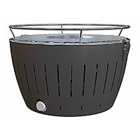  Lotusgrill Lotusgrill klein silber Edelstahl Stahl Kunststoff Camping Balkon Picknick ✔ rund ✔ tragbar rauchfrei ✔ Grillen mit Holzkohle ✔ für den Tisch 