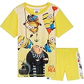 Minions Boys Short Pyjamas Set, Soft Breathable Lounge Wear - Boys Gifts