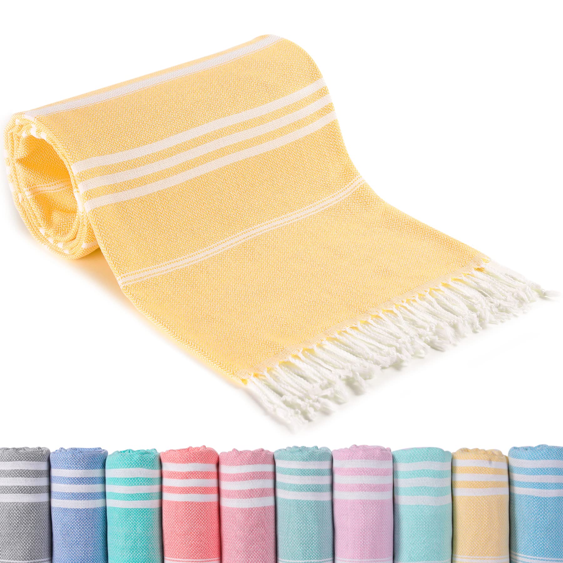 Photo 1 of Turkish Beach Towels Vacation Essentials Quick Dry Sand Free Soft Absorbent Adult Oversized Bath Pool Swim Long Towel Lightweight Thin Fast Drying Over The Chair Towel Sand Repellent Anti Yellow
