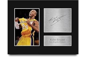 HWC Trading Kobe Bryant Los Angeles LA Lakers Gifts USL Printed Signed Autograph Picture for Basketball Memorabilia Fans - US Letter Size