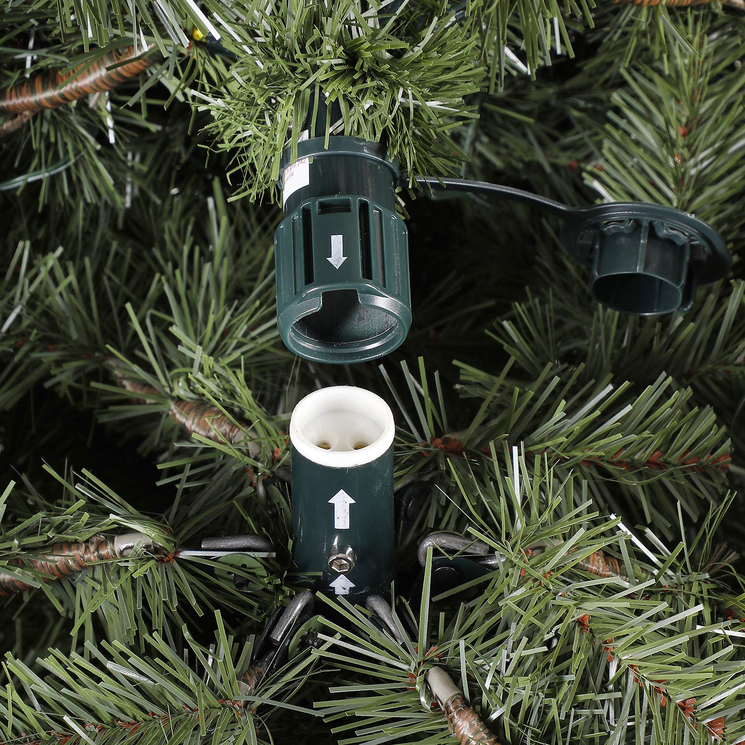 Evergreen Classics 7.5 ft PreLit Vermont Spruce Quick Set Artificial