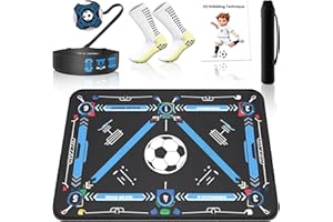 2F22E Soccer Training Mat with Silent Shock Absorption and Non-Slip Base for Footwork Training and Ball Mastery(Belt Version)