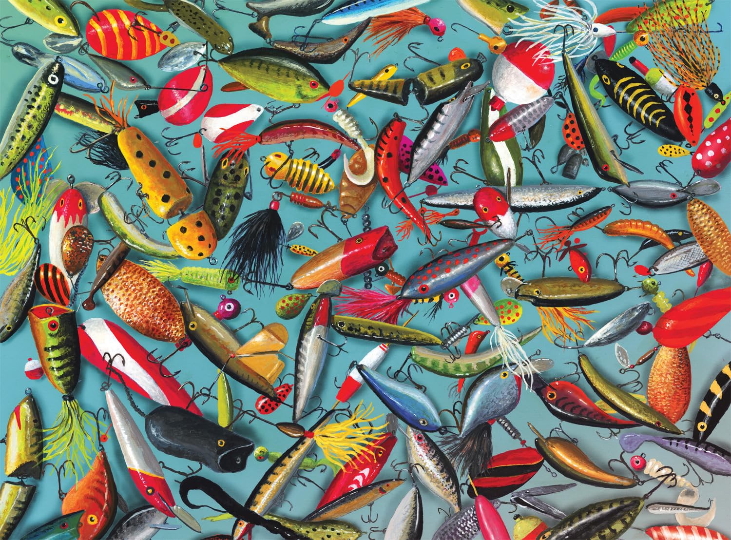 Buffalo Games - Robert Hautman - A Luring Collage - 1000 Piece Jigsaw Puzzle for Adults -Challenging Puzzle Perfect for Game Nights - Finished Size is 26.75 x 19.75