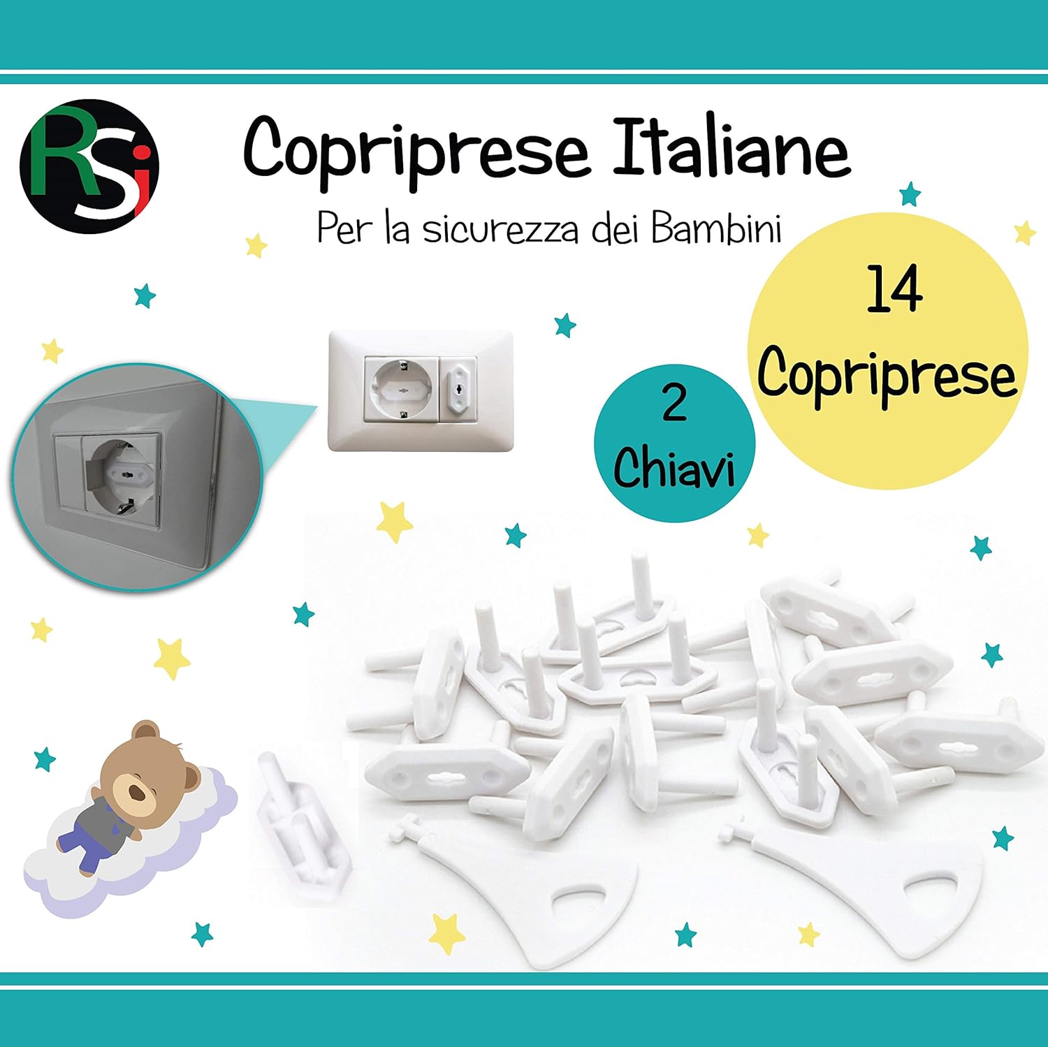 Safety 1st Copriprese Girevoli Bianchi - 8 Pezzi, Sicurezza Bambini - Foto 6