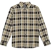 Volcom Men's Caden Plaid Long Sleeve Flannel Shirt – Classic Fit, Button-Front, Soft Brushed Cotton