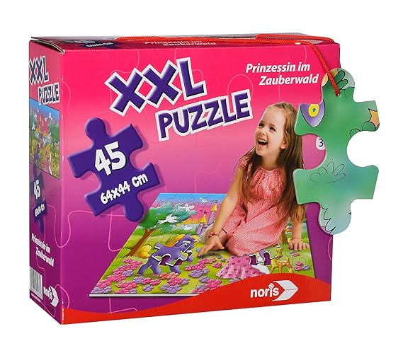 Noris 606034961 XXL Riesenpuzzle Prinzessin, 45 Teile (64 x 44 cm)