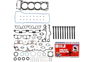 DNJ HGB939 Cylinder Head Gasket Set with Head Bolt Kit for 1994-2004 Toyota 4Runner T100 Tacoma 2.4L-2.7L L4 16V DOHC 2438cc