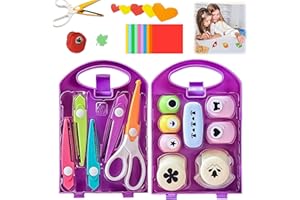 TINCASEN DIY Puncher Craft Set, 2025 New Creative Kids Craft Hole Punch Shapes Set, Kids Hole Punch Shape Cutters for Crafts, Shape Cutters for Crafts, Leaf, Butterfly, Star Heart Flower Punch DIY (A+B)