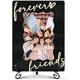 Qoamp Forever Friends Picture Photo Frame, Unique and Cute Picture Frame, Friendship Birthday Christmas Gifts for Women Friends BFF Besties, Desk Tabletop Decor for 4 x 6 Photo-A18