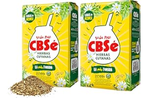 CBSé Yerba Mate Hierbas Cuyanas – Herbal Loose Leaf Yerba Mate Tea Blend, Naturally Caffeinated, Gluten-Free 1.1Lbs (2 Packs)