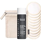 Paula’s Choice SKIN PERFECTING 2% BHA Salicylic Acid Liquid Exfoliant & Reusable Cotton/Bamboo Pads Duo, for Toner, Exfoliants & Makeup Remover, Eco-Friendly, Fragrance-Free, Set of 2
