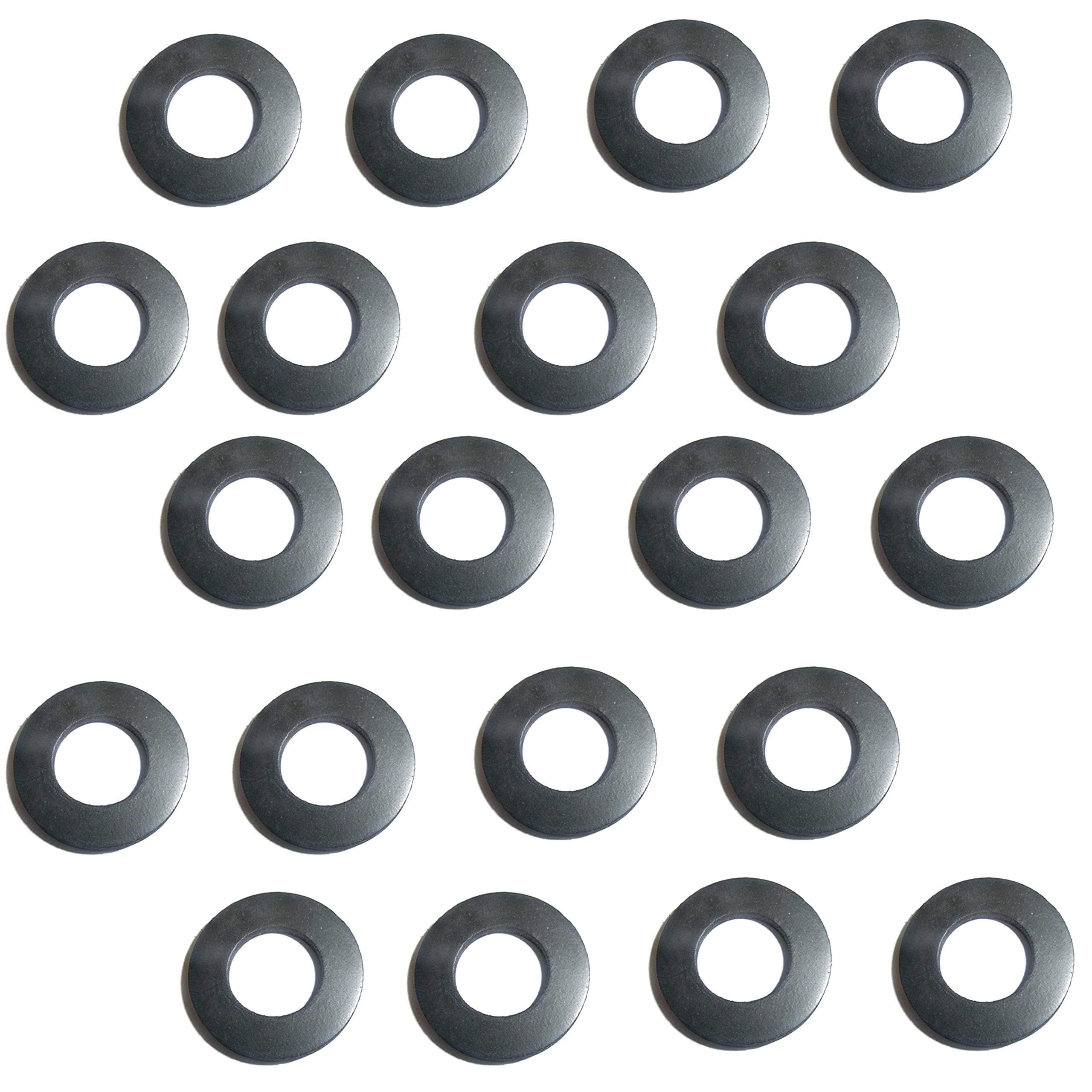 M6 Black Rubber Washers DIN 125 (Pack of 20) From A Washers size: 6.3 mm Inside Diameter x 12mm Outside Diameter x 1.6mm Thickness