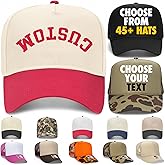 Design Your Own Custom Upside Down Text Vintage Trucker Hat | Upload Your Word | Premium Hat for Men & Women Multi