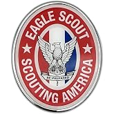Elektroplate Eagle Scout Chrome Car Emblem | Officially Licensed Scouting America, Weatherproof Automotive Grade Chrome-Plated Metal, Universal Fit at 3.1"