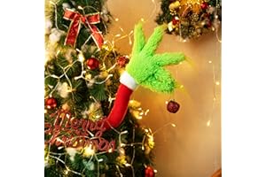 WSEVYPO Elf Body Decorations for Christmas Tree, Christmas Decor Elf Stole Stuffed Stuck Christmas Tree Topper Garland Ornaments, Pose-able Plush Hand/Leg for Christmas Tree Ornament (Elf Hand)