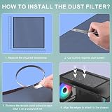Pizsieat 2 Pack 400x300mm PVC Dust Filter DIY for PC with Magnetic Strips view 7