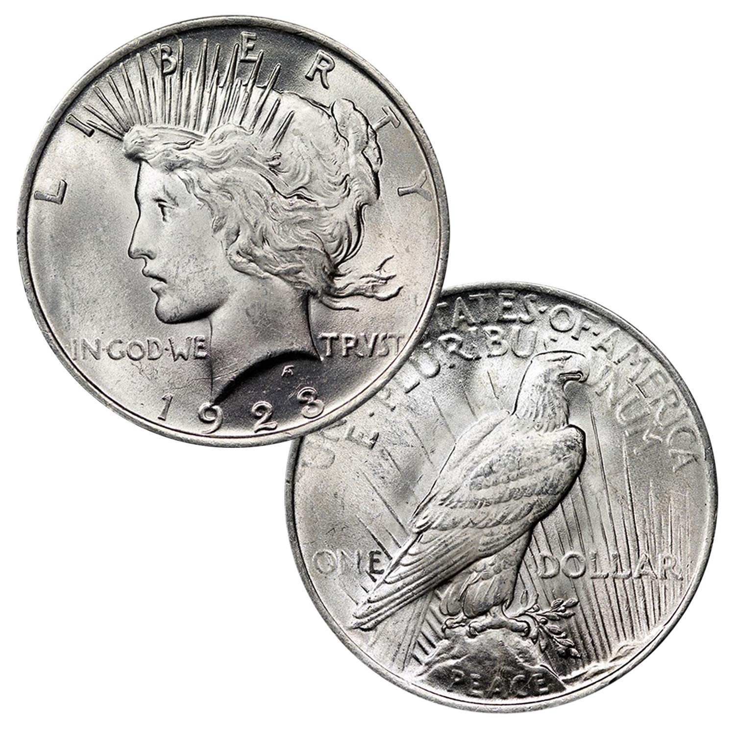 Silver Peace Dollar 1 BU at Amazon's Collectible Coins Store