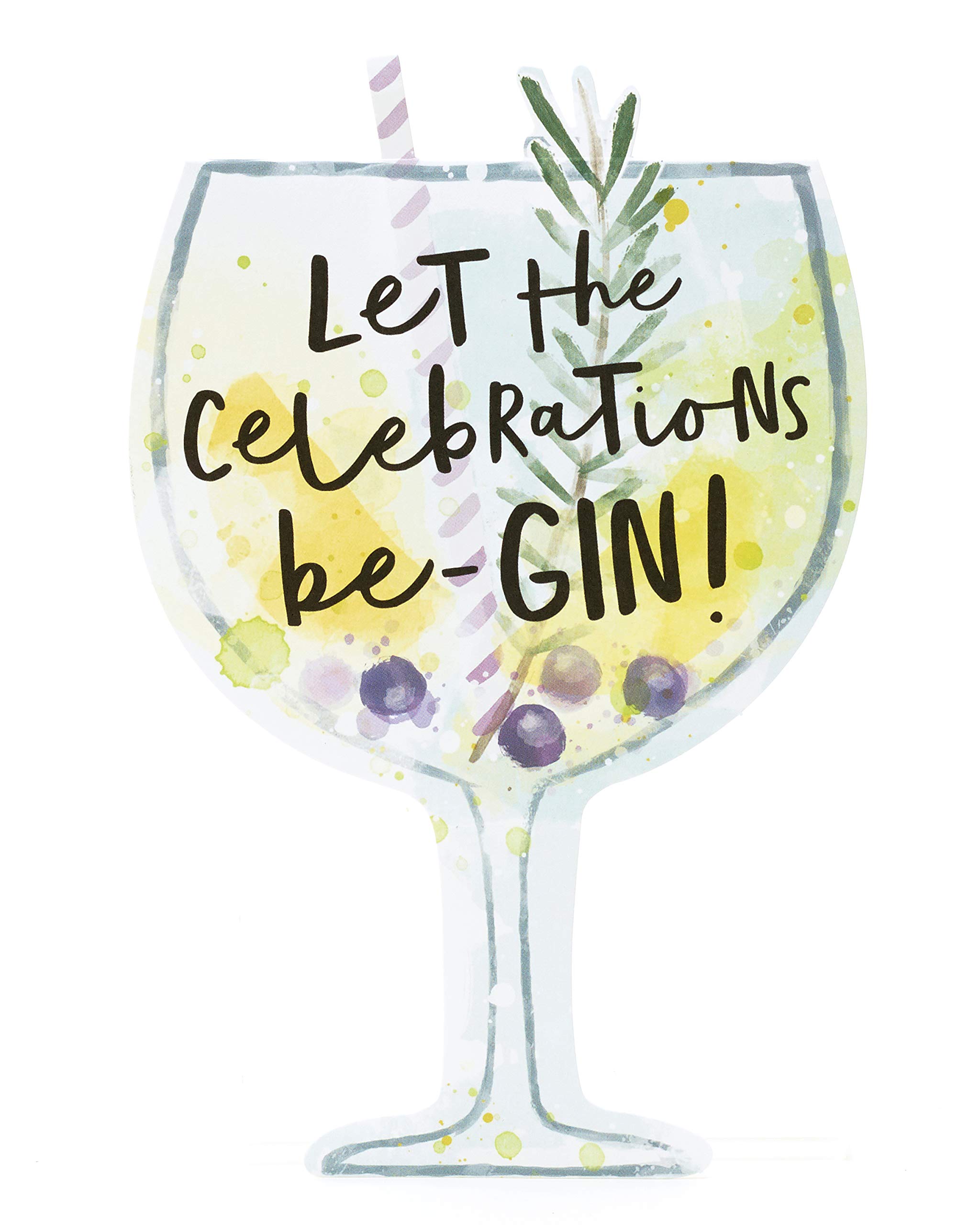 UK Greetings Birthday Card for Her/Friend - Gin Design