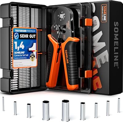 SOMELINE Crimping Tools Set with 9 Ferrule Sizes 0.25-10 mm²