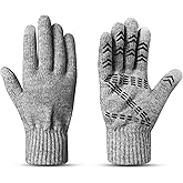 LOKZEER Winter Gloves: Touchscreen Anti-slip Knit Thermal Gloves Warm Cold Weather Men Women for Running Cycling