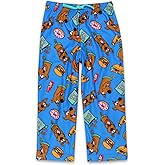 Scooby-Doo Scooby Snacks Kids Flannel Lounge Pajama Pants (10, Blue)