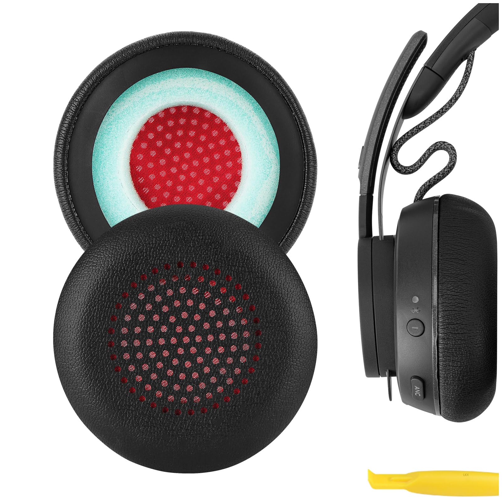 Geekria Replacement Ear Pads for MPOW HC5, HC6 Headphones, Ear Cushions (Black)