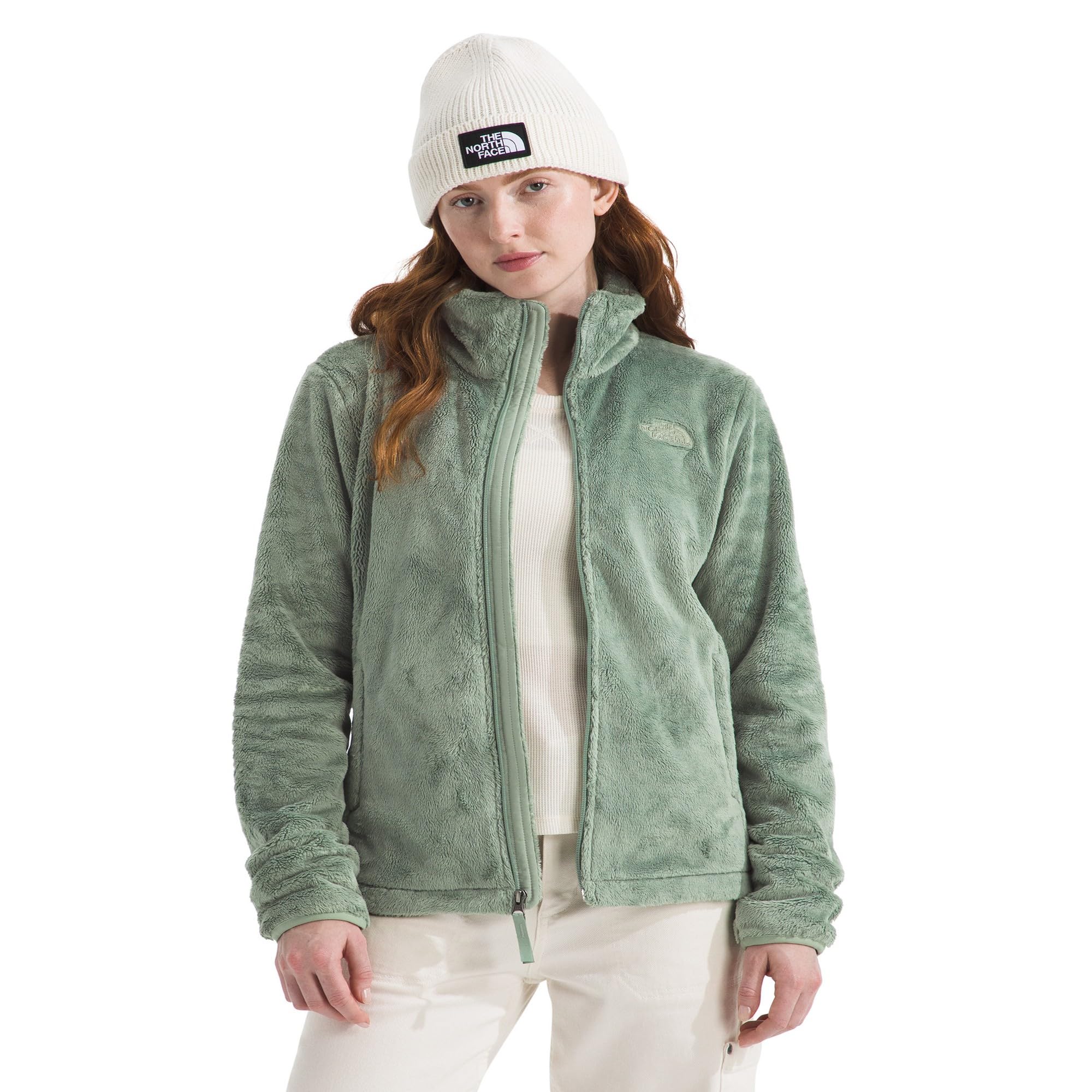The North Face Women’s Osito Full Zip Fleece Jacket (Standard & Plus Size) – Soft & Lightweight Fleece, Secure Zip Pockets, Slate Moss, Large