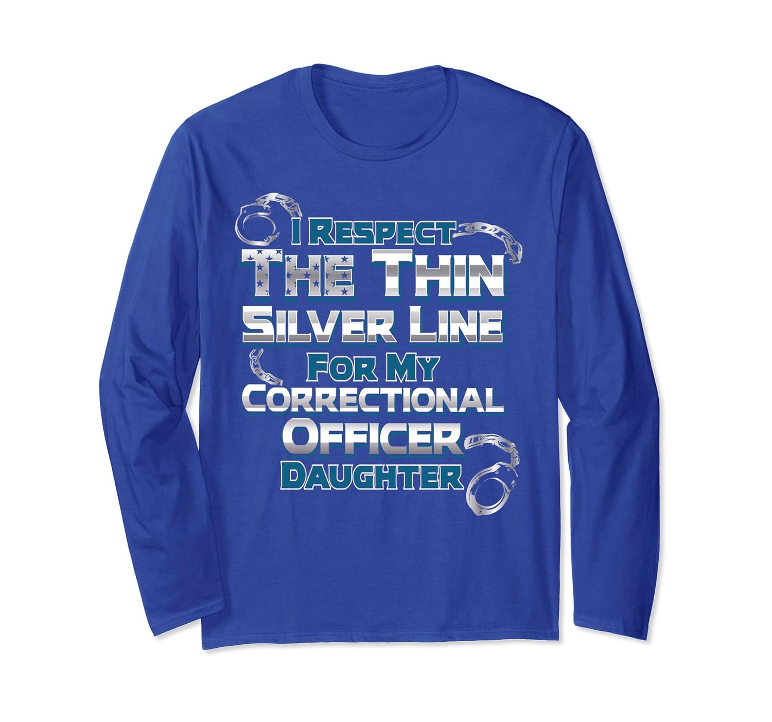 Respect Thin Silver Line Correctional Officer Long Sleeve-anz