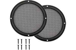 FUHENGLI 3" Speaker Grill Cover, Car Home Speaker Subwoofer Guard Protector, Metal Frame with Metal Mesh, Black - 2Pcs