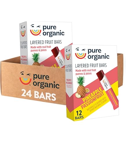 Amazon.com: Pure Organic Layered Fruit bar Variety Package, 12 - Pineapple Passionfruit & 12 - Strawberry Banana 0.63 oz (Pack of 24) : Grocery & Gourmet Food Amazon.com: Pure Organic Layered Fruit bar Variety Package, 12 - Pineapple Passionfruit & 12 - Strawberry Banana 0.63 oz (Pack of 24) : Grocery & Gourmet Food