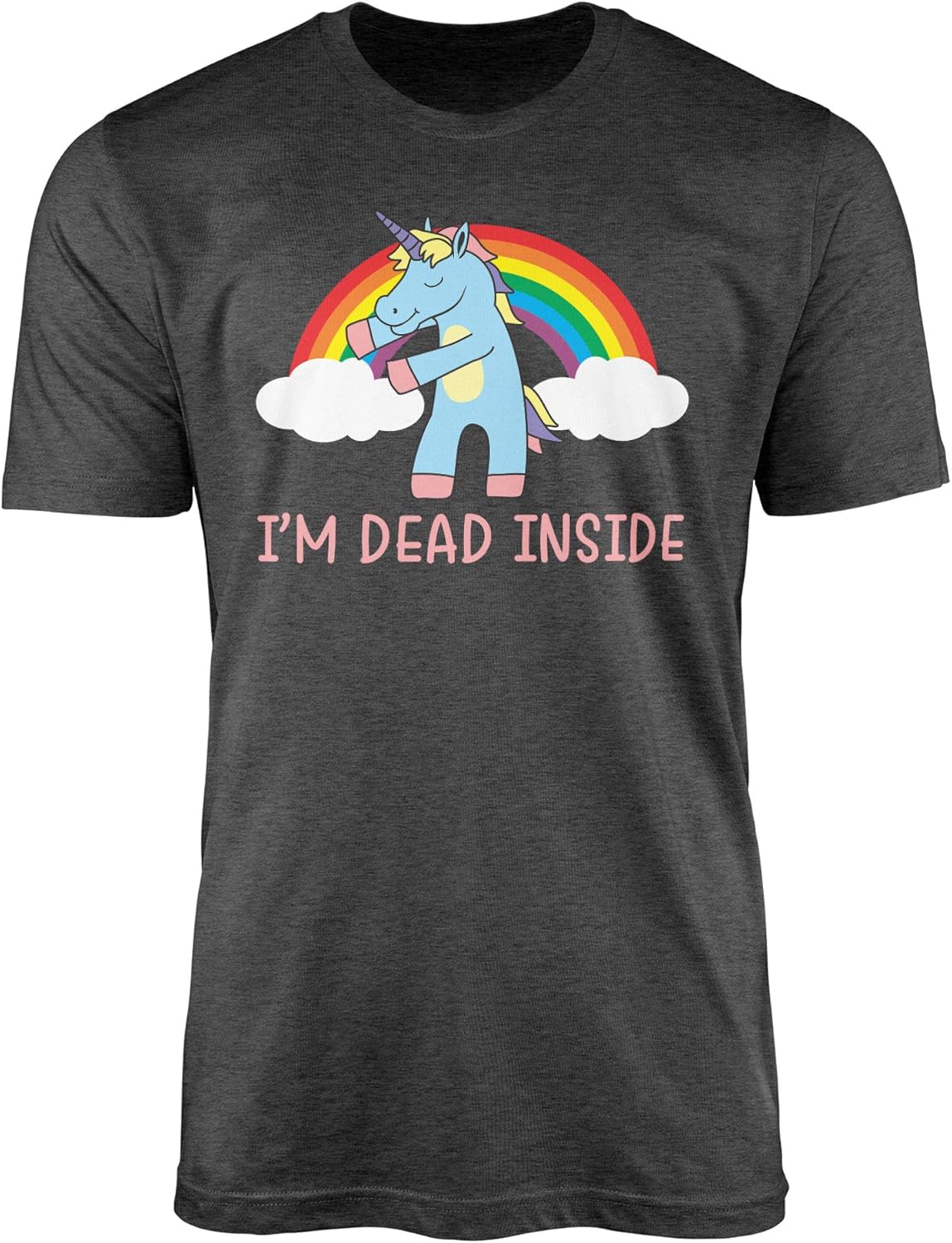 I'm Dead Inside T-Shirt Rainbow - Funny Gifts Tees for Unicorn Lovers