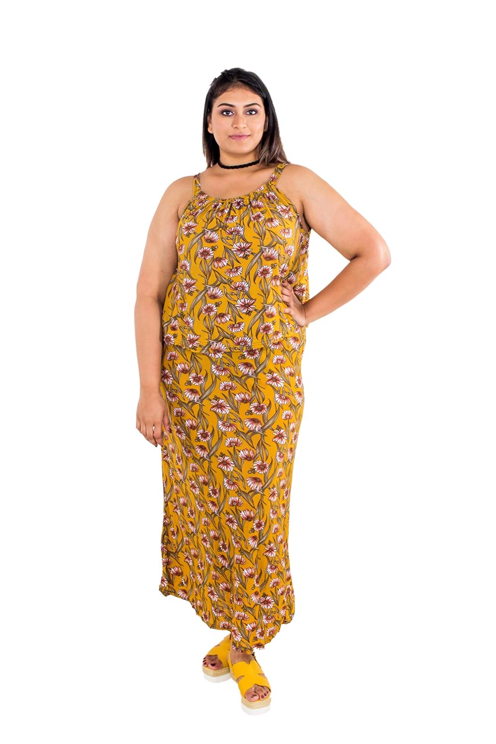 casual mustard dress
