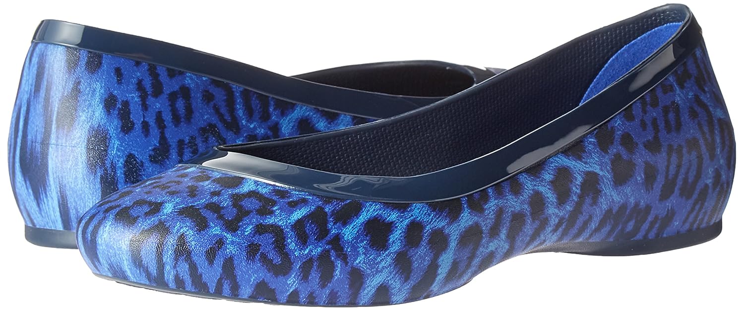 crocs lina shiny women flat in black