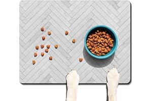 AYIASHIAB Dog Food Mats for Floors Absorbent, Pet Cat Food Mat - Quick Dry Dog Bowl Mats for Food and Water, Eco-Friendly Boho Pet Supplies