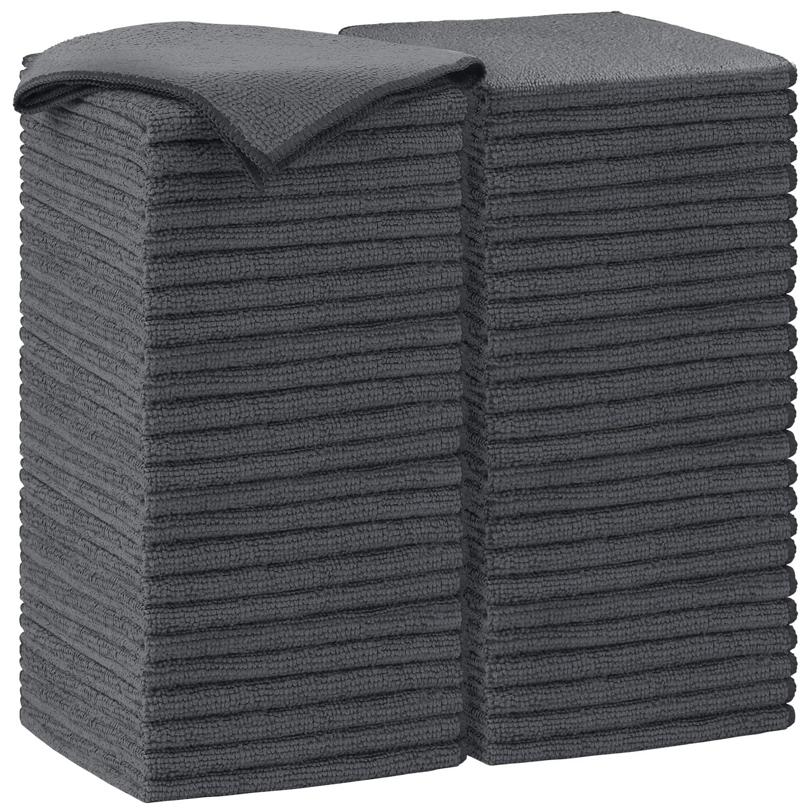 Photo 1 of AIDEA Microfiber Cleaning Cloth-50PK, Soft Microfiber Towels for Cars, Absorbent Cleaning Rags, Lint-Free Streak-Free Wash Cloths for House, Kitchen, Window(12in.x12in), Grey