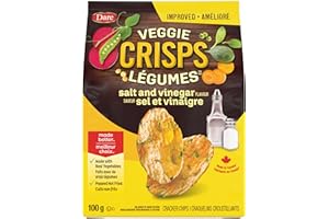 Dare Veggie Crisps Salt and Vinegar - Popped Crisps Made with Real Vegetables, Crispy Plant Based Snacks 100g