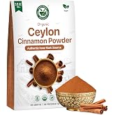 AYUSHKA ORGANIC Ceylon Cinnamon Powder, USDA Organic Ground Cinnamon, 3.5 OZ (100 GM)