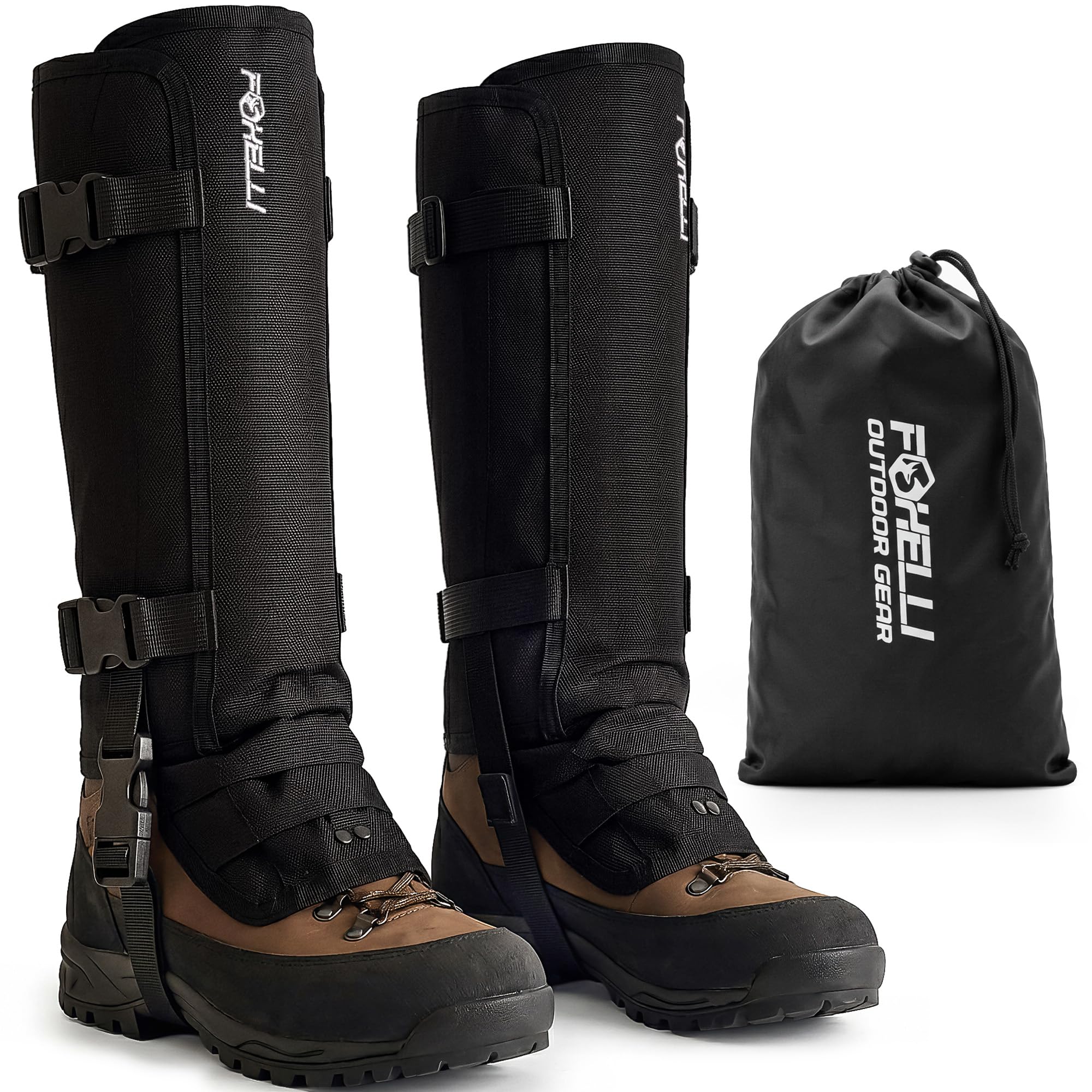 Photo 1 of Foxelli Snake Gaiters for Men & Women – Durable Snake Protection Leg Guards, Adjustable Lower-Leg Protection for Hunting, Hiking, Ranch Work & Rugged Outdoor Terrain