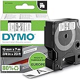 Dymo 45803 D1 Standard Self-Adhesive Labels for LabelManager Printers, 19 mm x 7 m - Black on White