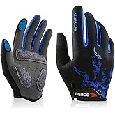 BEACE Cycling Gloves for Men Women - Full Finger Mountain Bike Gloves With Touch Screen and Anti-Slip Silicone Palm - Workout and Road Bicycle Gloves