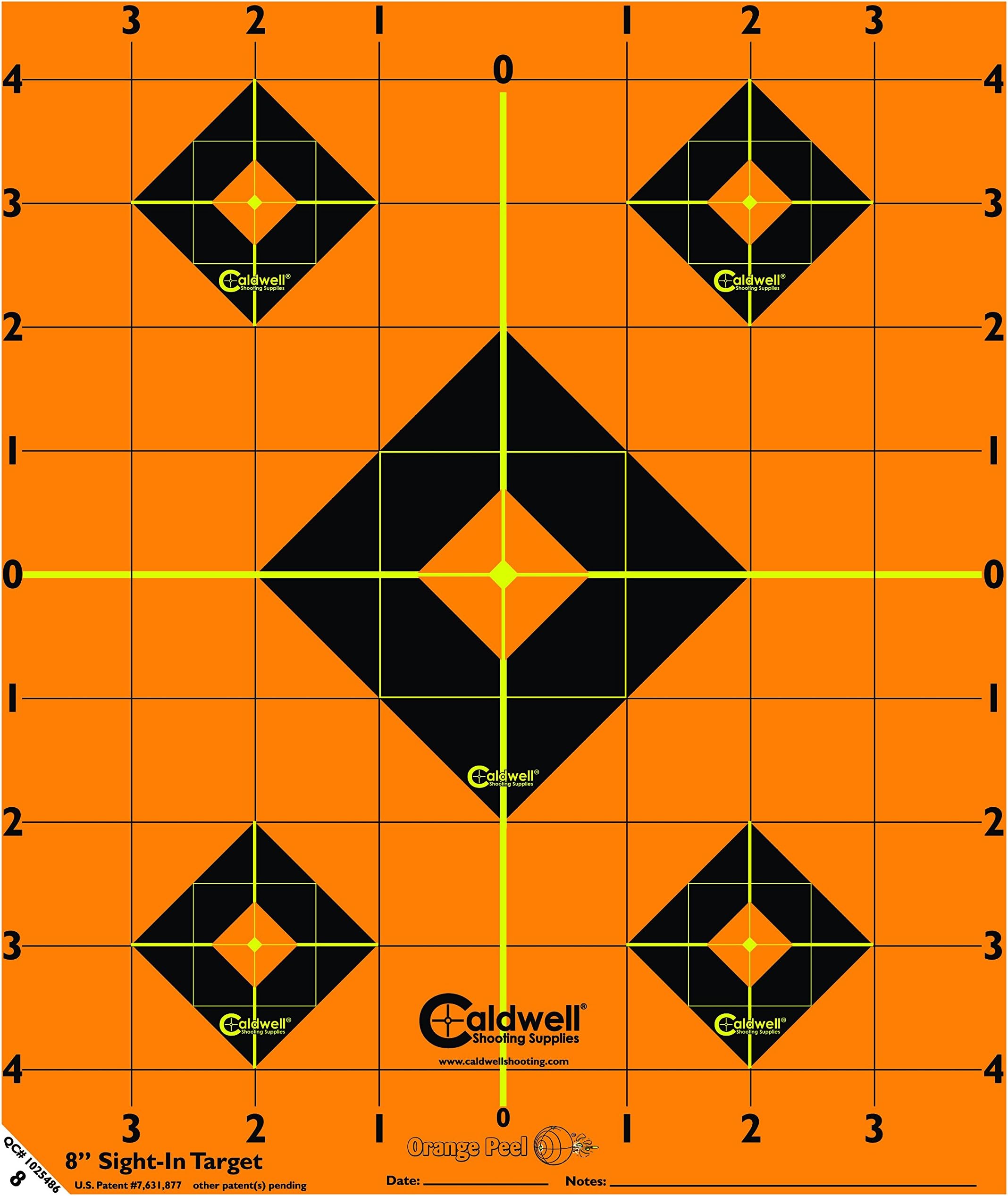 CaldwellOrange Peel Sight In Targets with Flake Off Material, Strong Adhesive and Multiple Sizes for Outdoor, Range, Shooting and Hunting