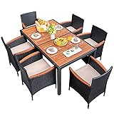 Flamaker 7 PCS Outdoor Patio Dining Set, Outdoor