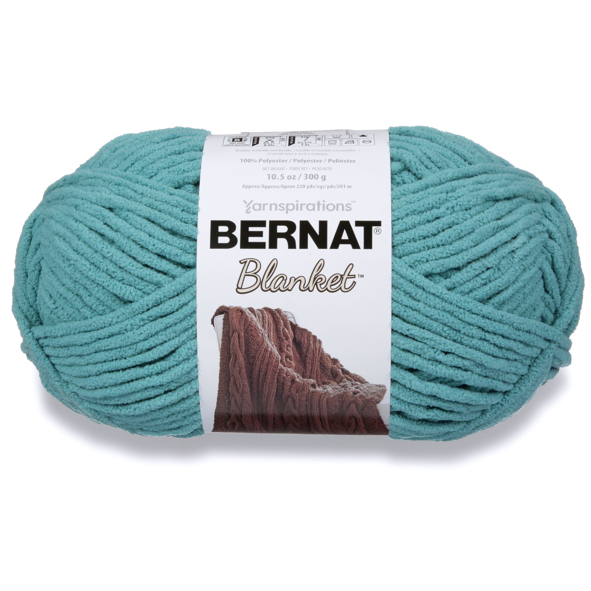 Bernat Blanket Yarn, 300 grs/ 10.5 oz, Light Teal