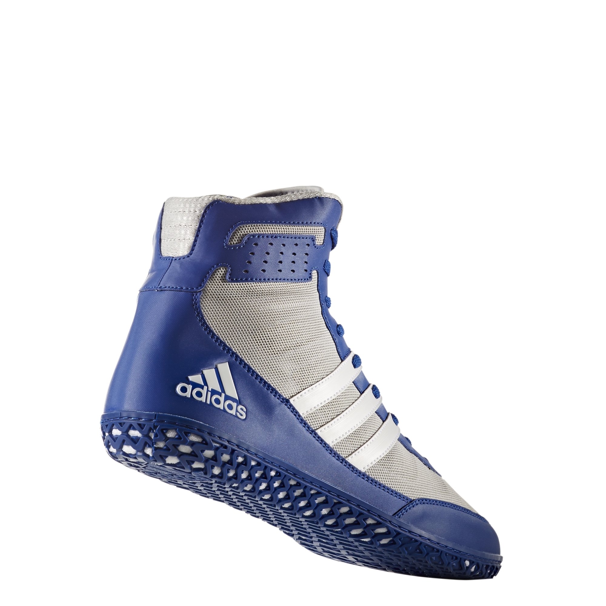 Adidas Mat Wizard Men's Wrestling Shoes, Royal/White/Grey, Size 13 on