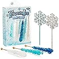 Candy Envy - Frozen Ice Rock Candy Sugar Sticks - 10 Individually Wrapped & 2 Wands