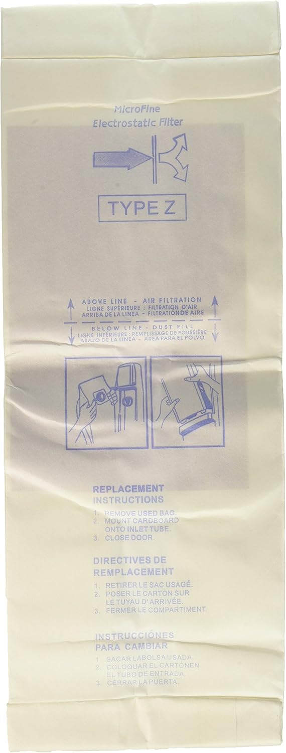 Hoover Vac Type Z Vacuum Bags Microfiltration with Closure -10 Pack
