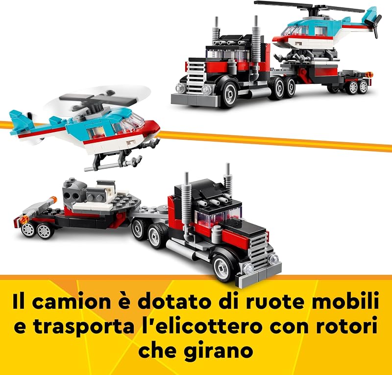 Creator 3 in 1 Autocarro con elicottero 31146