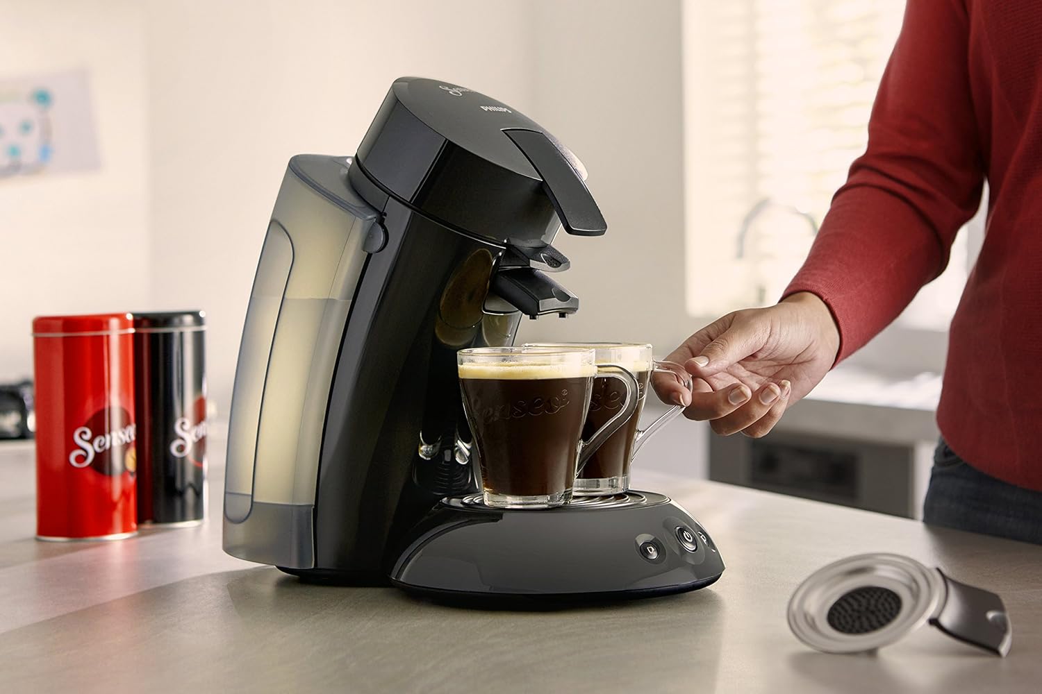 Coffee Maker SENSEO Original XL Coffee Pod Machine Black Coffee Machine
