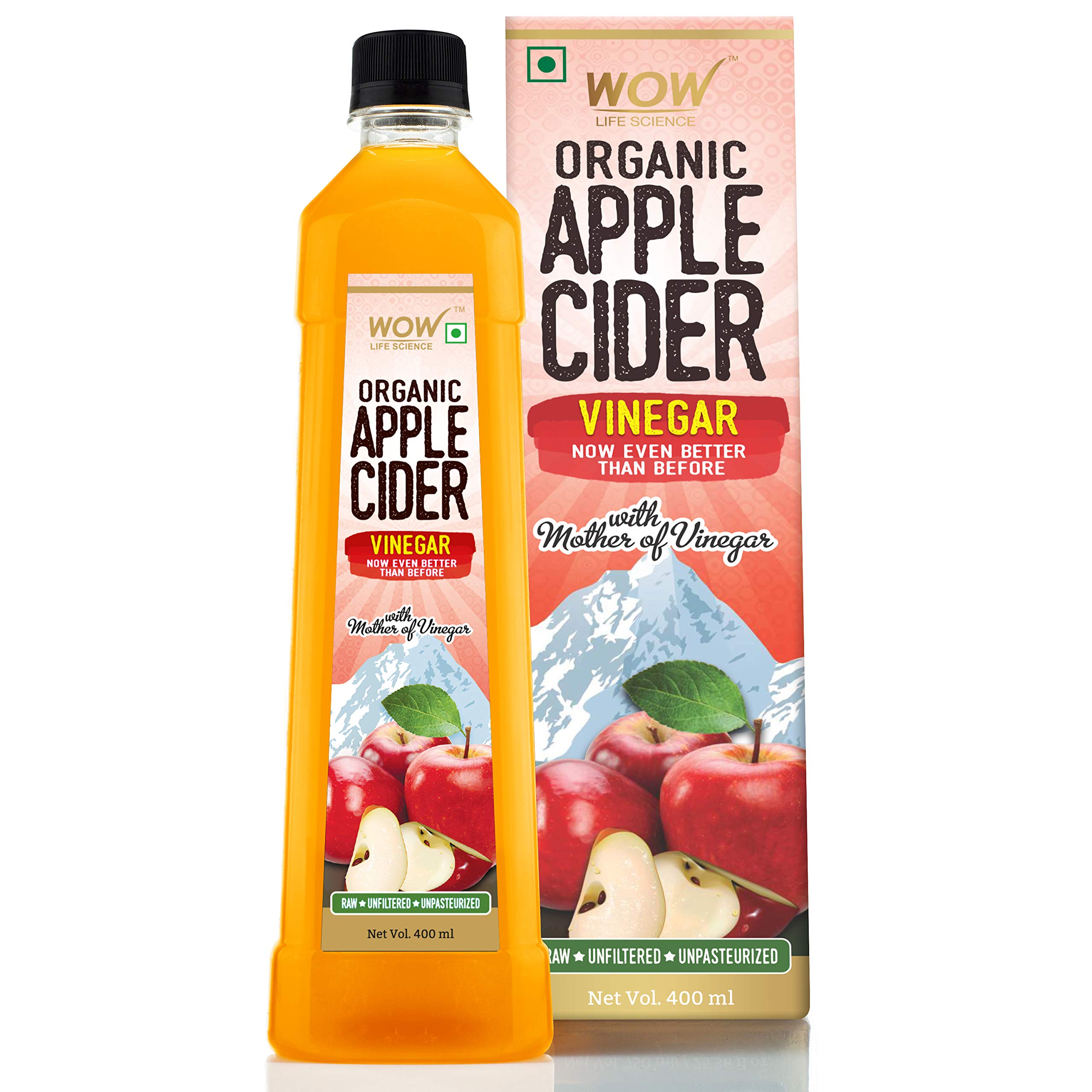 Buy WOW Life Science Apple Cider Vinegar 400ml Himalayan Apples
