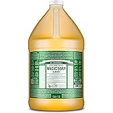 Dr. Bronner's Pure-Castile Magic Soap Liquid (Almond, 1 Gallon) - Made with Regenerative Organic Certified Oils, 18-in-1 Uses: Face, Body, Hair, Laundry, Pets and Dishes, Concentrated, Vegan, Non-GMO